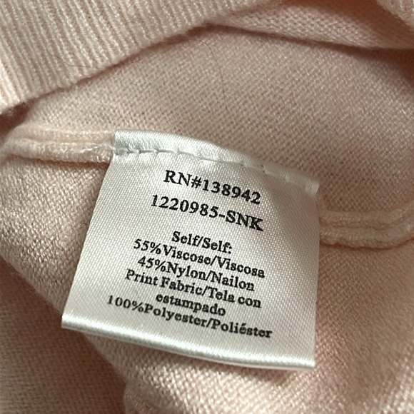 On twelfth Pink Snake Skin Sleeves Sweater Size Small - Picture 4 of 7